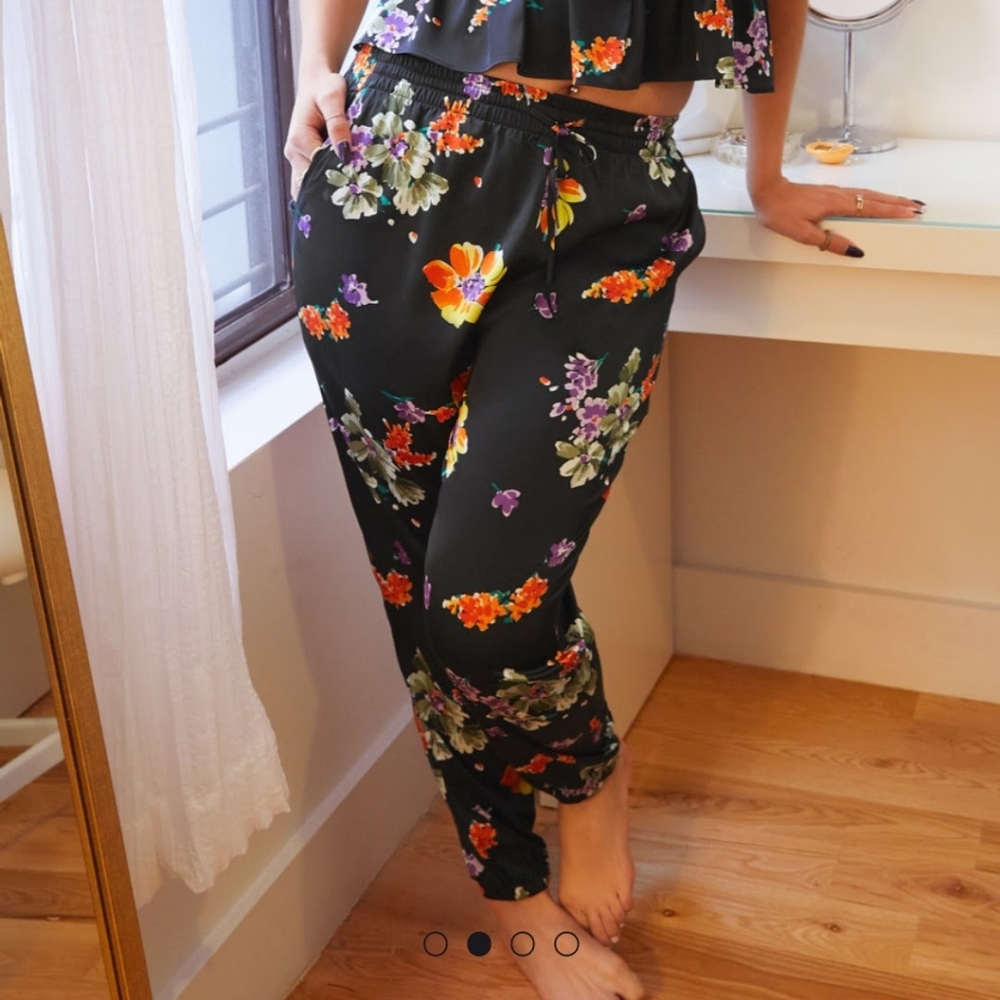 Savage X Fenty BNWT Night Blooms Satin Sleep Pant, M